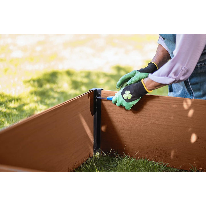 Keter Maple bordură de grădină, plastic, maro, dimensiuni 106x106x32 cm, rezistentă la intemperii, 249299