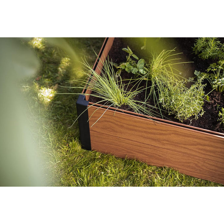 Keter Maple bordură de grădină, plastic, maro, dimensiuni 106x106x32 cm, rezistentă la intemperii, 249299