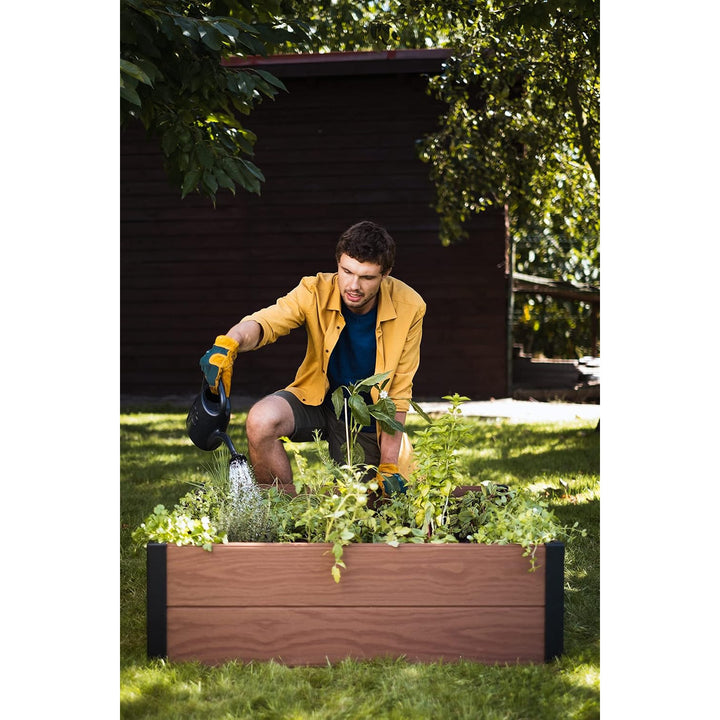 Keter Maple bordură de grădină, plastic, maro, dimensiuni 106x106x32 cm, rezistentă la intemperii, 249299