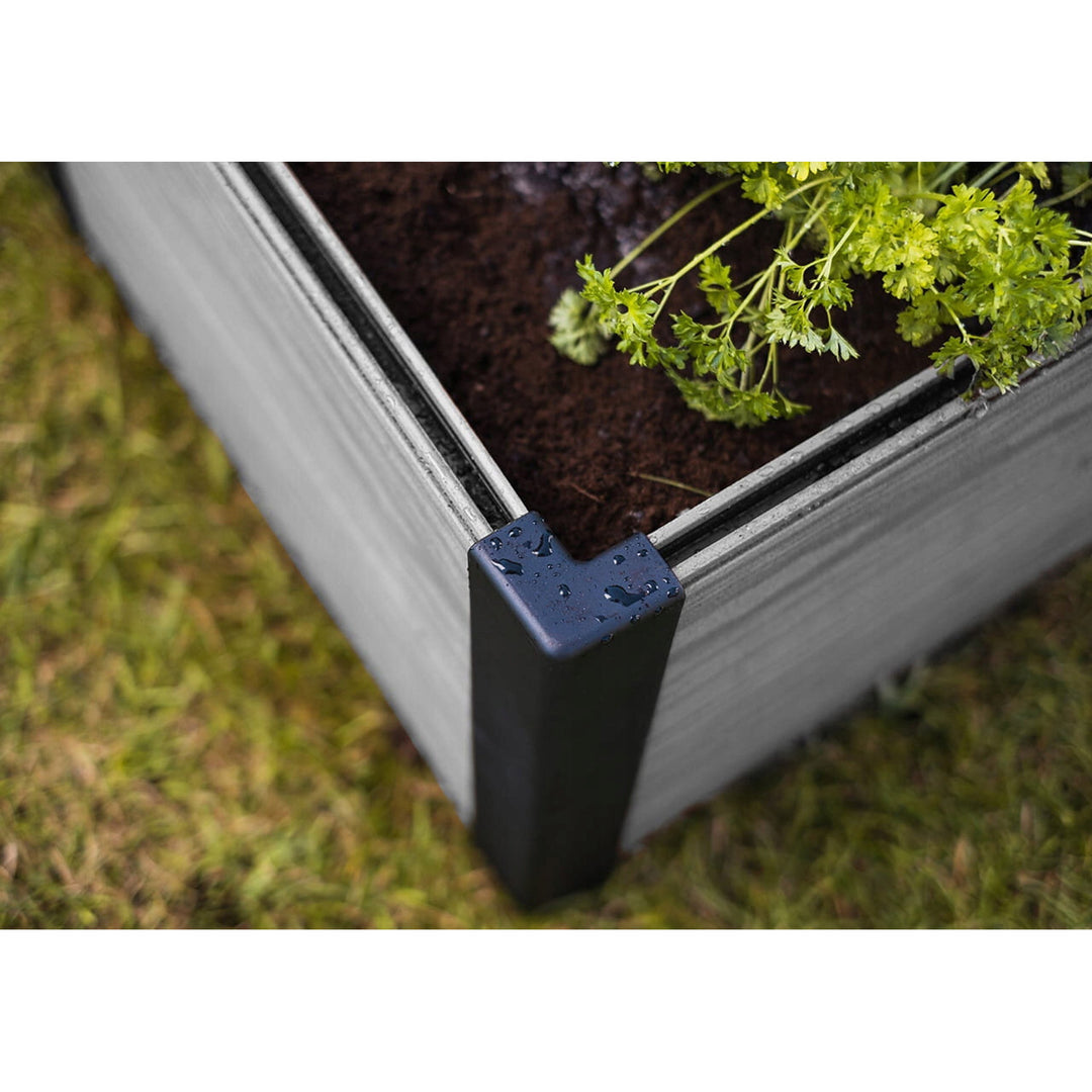 Keter Maple bordură de grădină, plastic, gri, dimensiuni 106x106x32 cm, rezistentă la intemperii, 249298