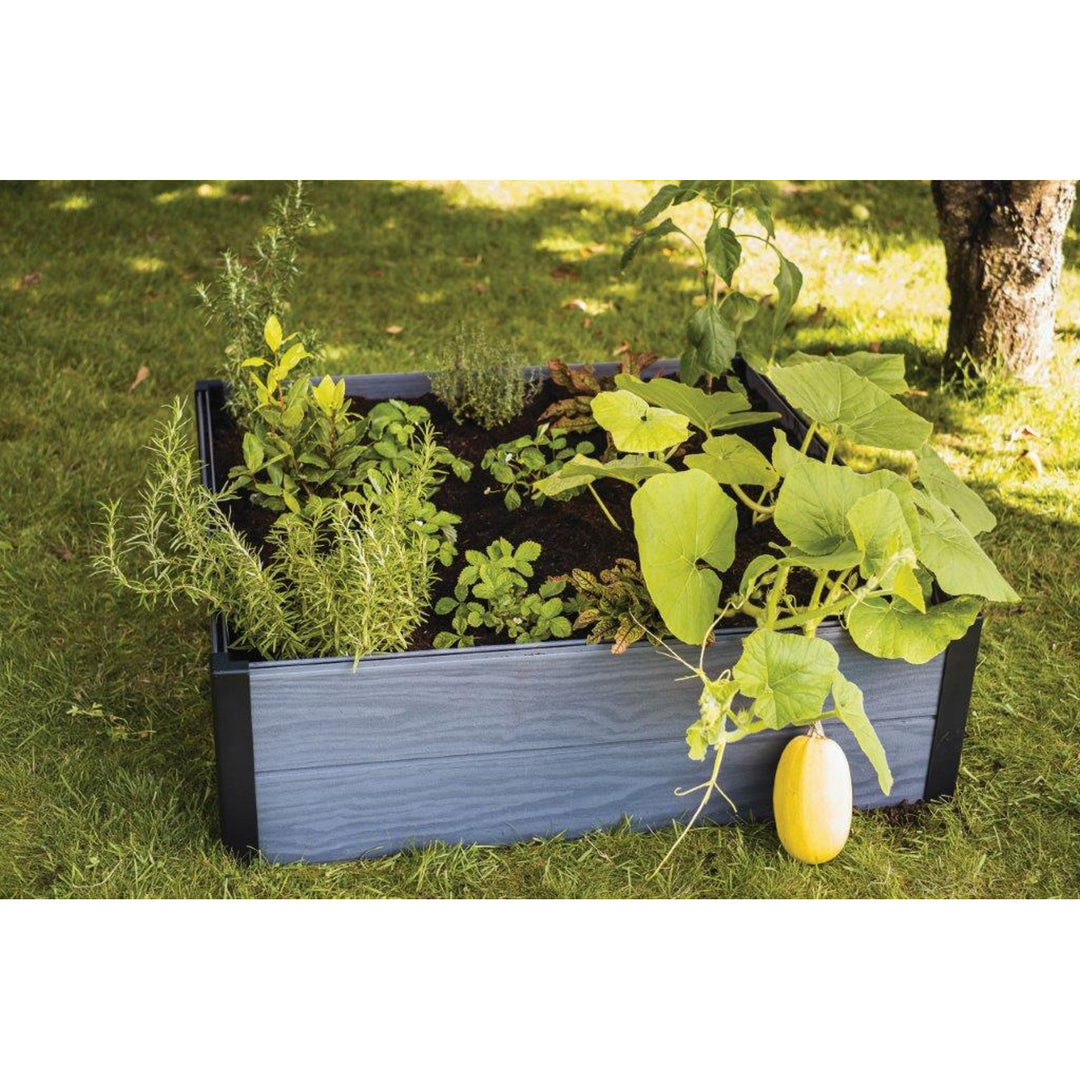 Keter Maple bordură de grădină, plastic, gri, dimensiuni 106x106x32 cm, rezistentă la intemperii, 249298