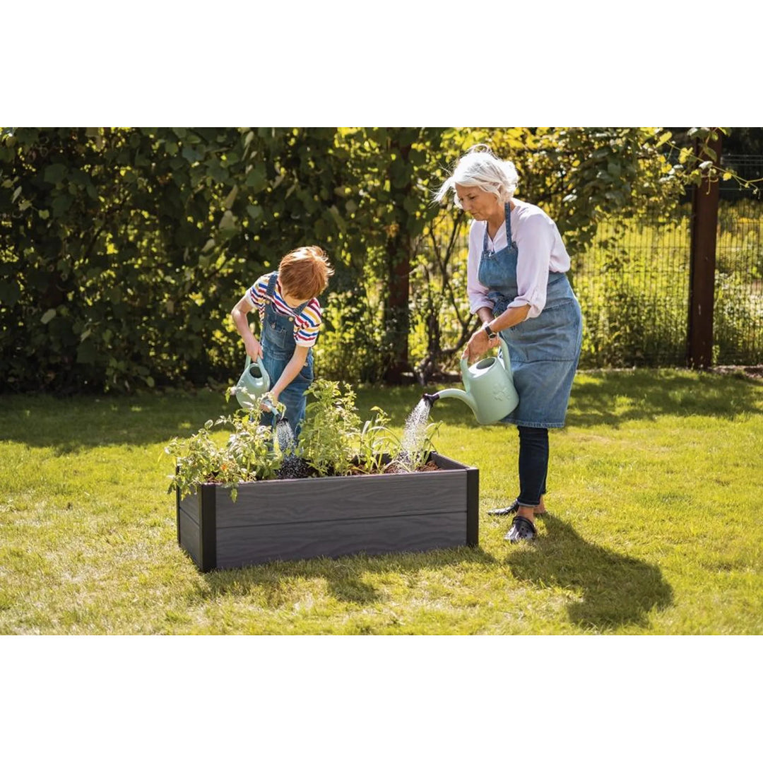 Keter Maple bordură de grădină, plastic, gri, dimensiuni 106x50x32 cm, rezistentă la intemperii, 249296