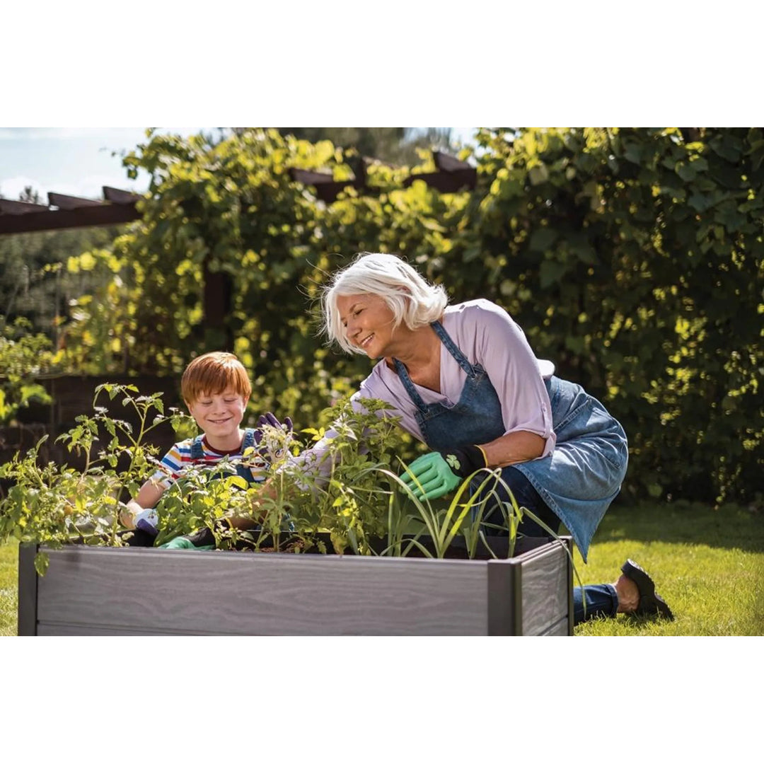 Keter Maple bordură de grădină, plastic, gri, dimensiuni 106x50x32 cm, rezistentă la intemperii, 249296