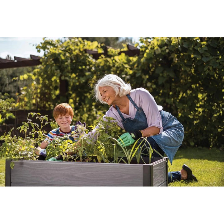 Keter Maple bordură de grădină, plastic, gri, dimensiuni 106x50x32 cm, rezistentă la intemperii, 249296