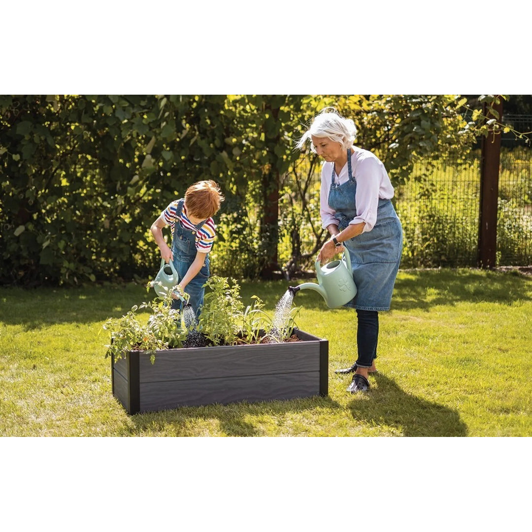 Keter Maple bordură de grădină, plastic, gri, dimensiuni 106x50x32 cm, rezistentă la intemperii, 249296