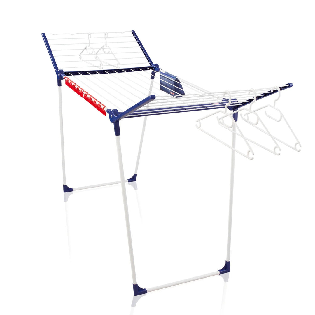 Leifheit Pegasus 200 Solid Comfort Uscător de rufe, lungime linie 20 m, picioare antiderapante, rezistent la intemperii, 2 cleme pentru rufe, 81516