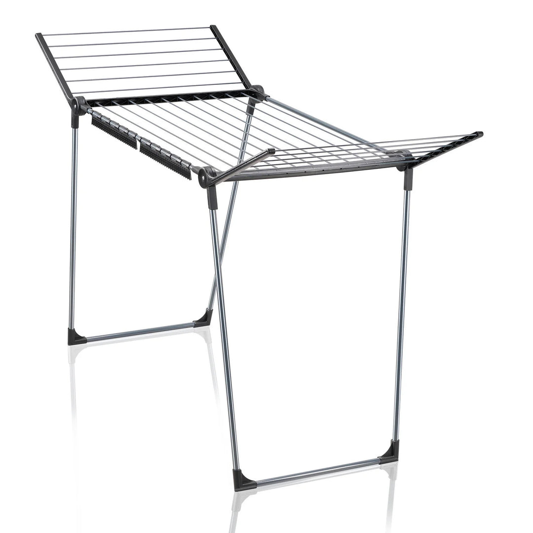 Leifheit Pegasus 180 Solid Black Uscător de rufe, lungime linie 18 m, picioare paralele stabile, rezistent la intemperii, 2 cleme pentru rufe, 81589