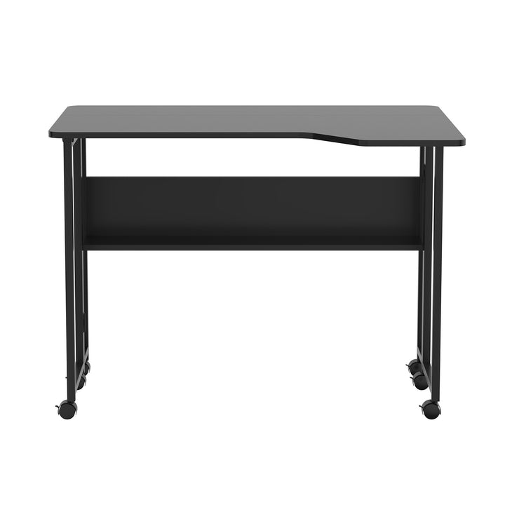 Birou/masă pliabilă Maclean, negru, mobilă, 100x73 cm, max. 50 kg, în formă de L, MC-126 L/B