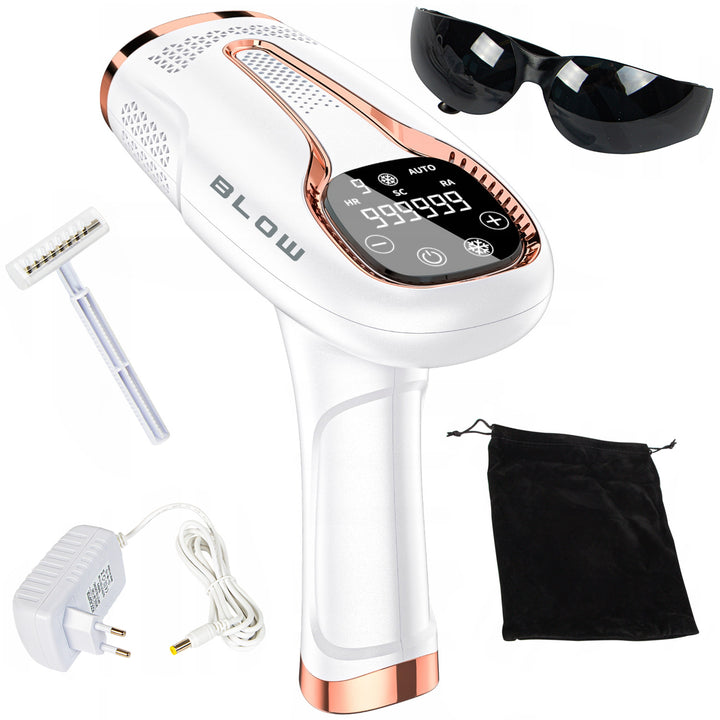 Epilator IPL Blow light, funcție Ice Cool, 9 niveluri de putere, filtru UV încorporat, mod flash automat, eficacitate de lungă durată, 44-480#