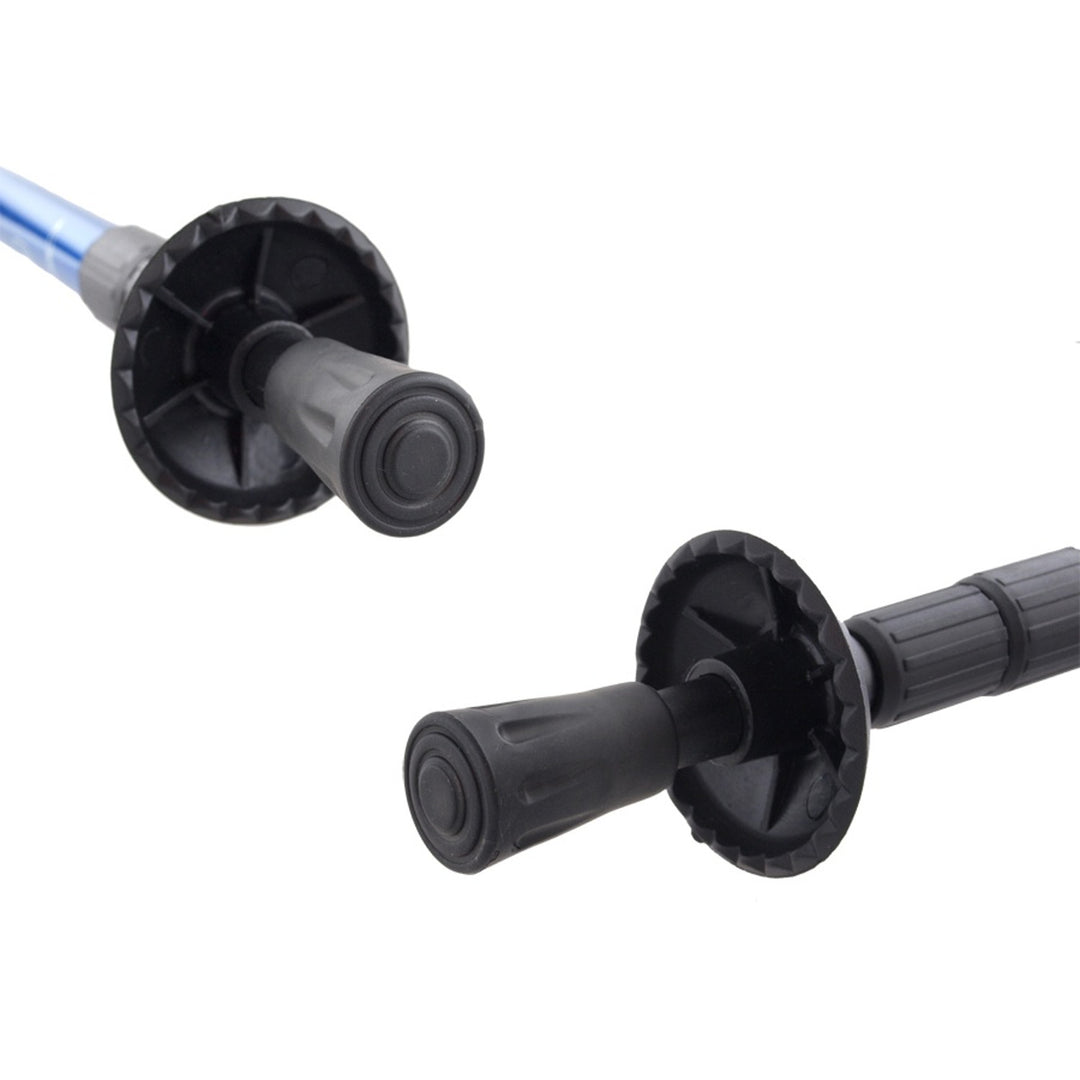 Bastoane telescopice de Nordic Walking din aluminiu, 65-135 cm, albastre, 2 perechi
