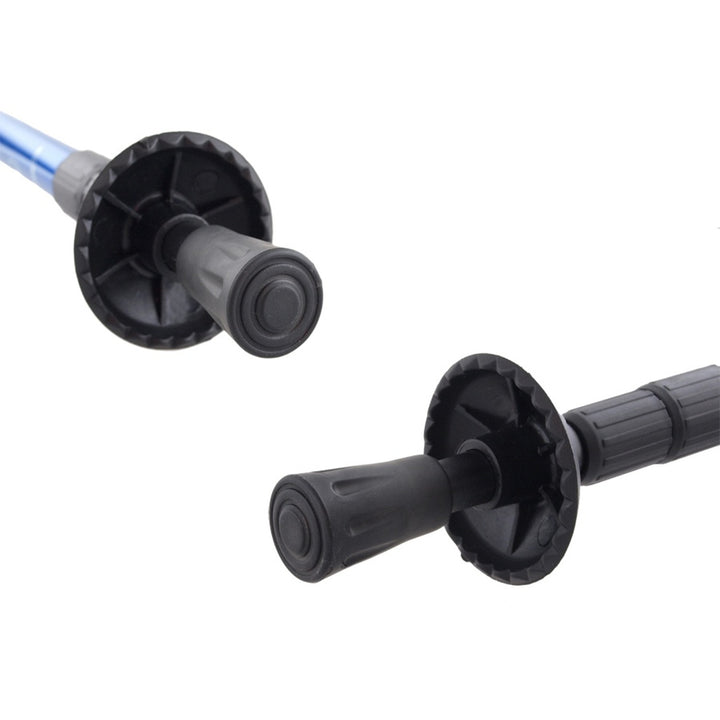 Bastoane telescopice de Nordic Walking din aluminiu, 65-135 cm, albastre, 2 perechi