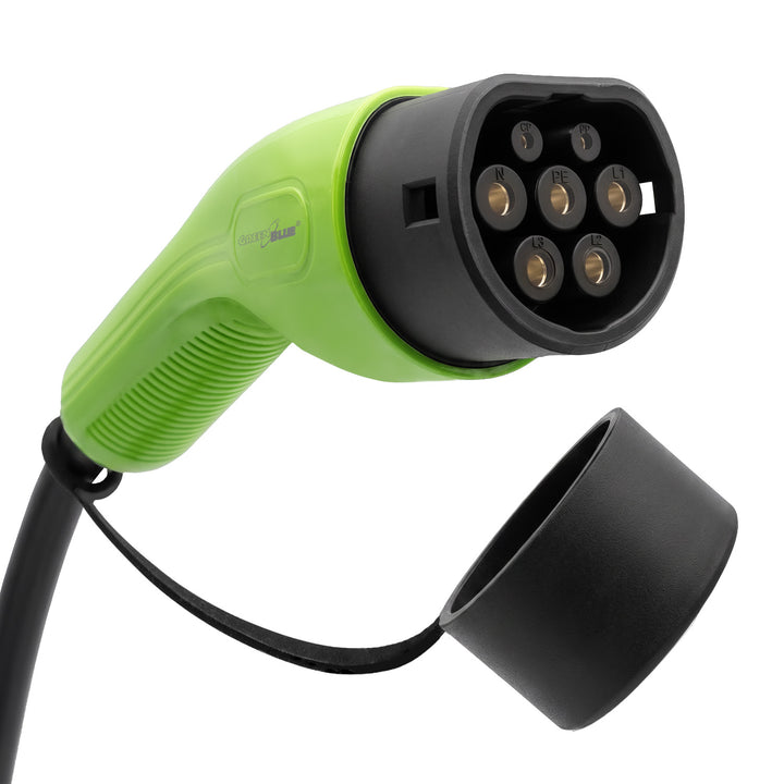 Încărcător pentru vehicule electrice (EV) / hibride plug-in (PHEV) GreenBlue, portabil, tip 2, lungime cablu 6,8 m, IP65, 11 kW, 220-380 V c.a. 50/60 Hz, 16 A, trifazic, GB1100