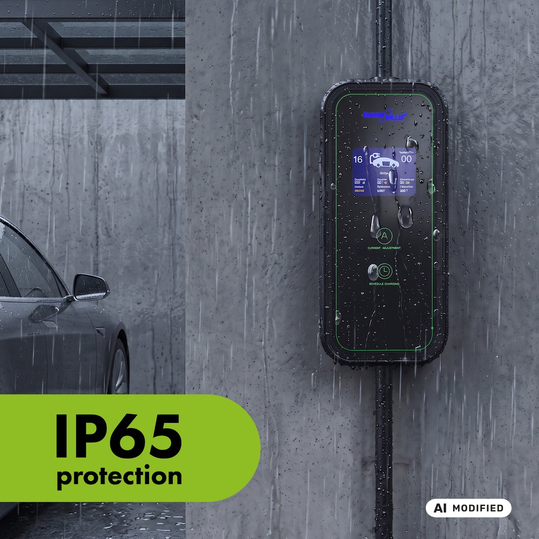 Încărcător pentru vehicule electrice (EV) / hibride plug-in (PHEV) GreenBlue, portabil, tip 2, lungime cablu 6,8 m, IP65, 11 kW, 220-380 V c.a. 50/60 Hz, 16 A, trifazic, GB1100