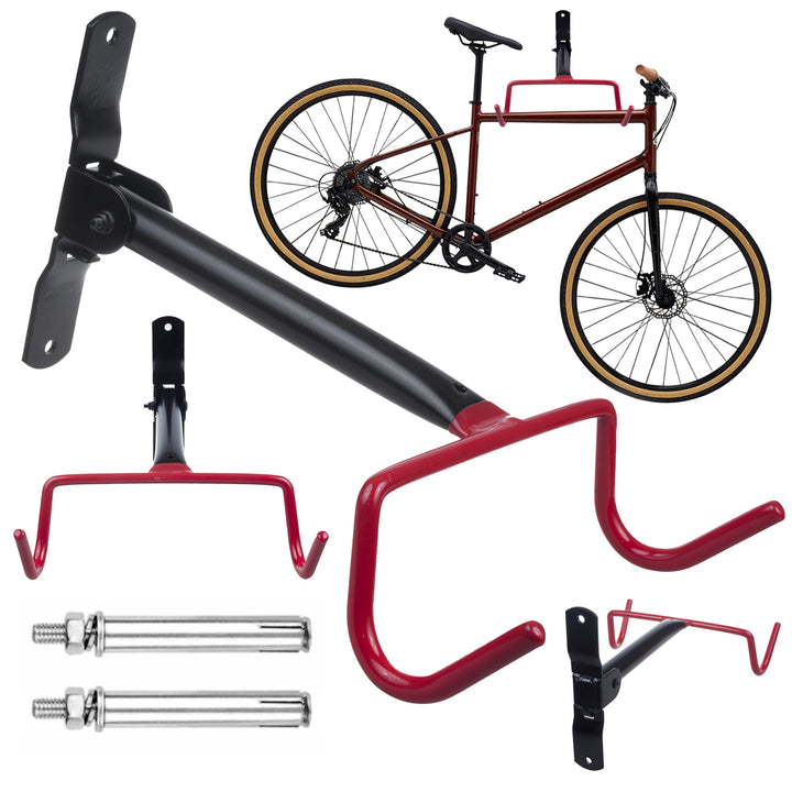 Suport de biciclete / cuier de perete Maclean, orizontal, oțel, sarcină maximă 30 kg, MC-430, 3 bucăți