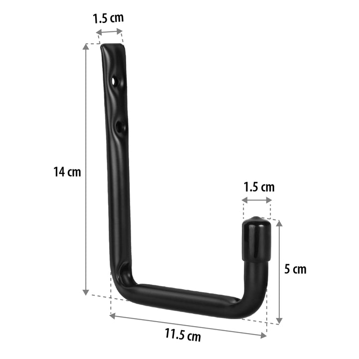 Set de 4 suporturi de perete Maclean, pentru anvelope, roți, scări, biciclete, din oțel, sarcină maximă 22 kg/suport, MC-488