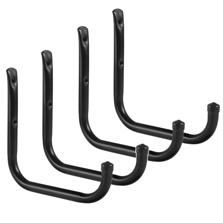 Set de 4 suporturi de perete Maclean, pentru anvelope, roți, scări, biciclete, din oțel, sarcină maximă 22 kg/suport, MC-487