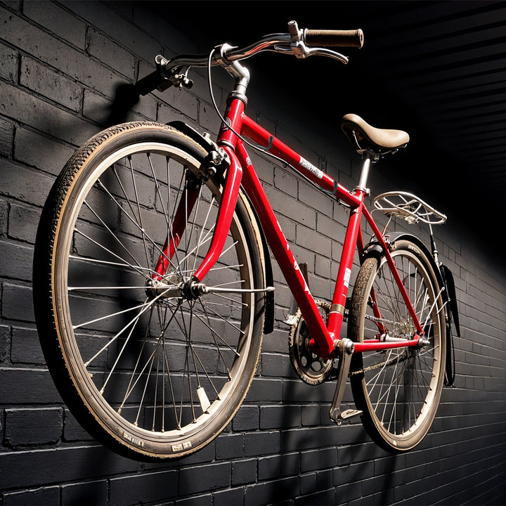 Set de 6 suporturi de perete Maclean, pentru anvelope, roți, scări, biciclete, din oțel, sarcină maximă 22 kg/suport, MC-489