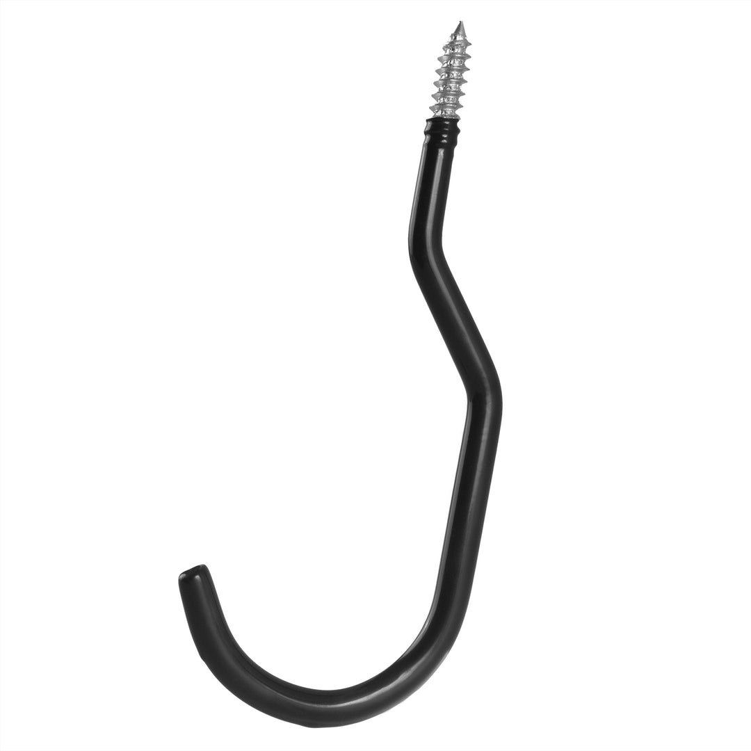 Set de 4 cârlige de tavan Maclean, pentru scară, bicicletă, furtun de grădină, din oțel, sarcină maximă 10 kg/cârlig, MC-485