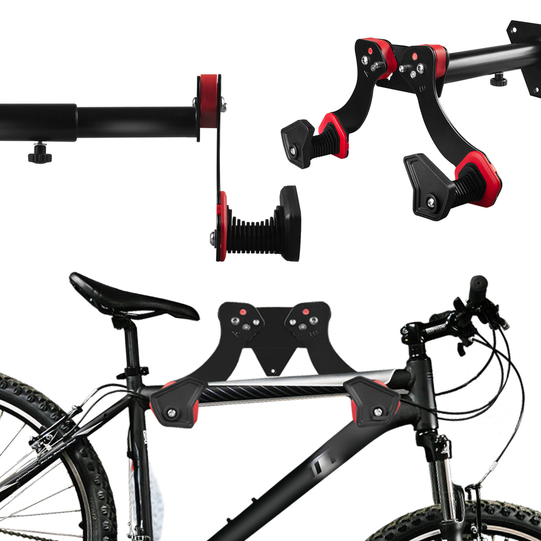 Suport de perete pentru biciclete Maclean, oțel, sarcină maximă 30 kg, MC-449, 3 bucăți