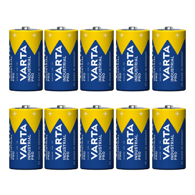 10 baterii R-14 LR14 C de 1,5 V alcaline Varta Industrial Pro
