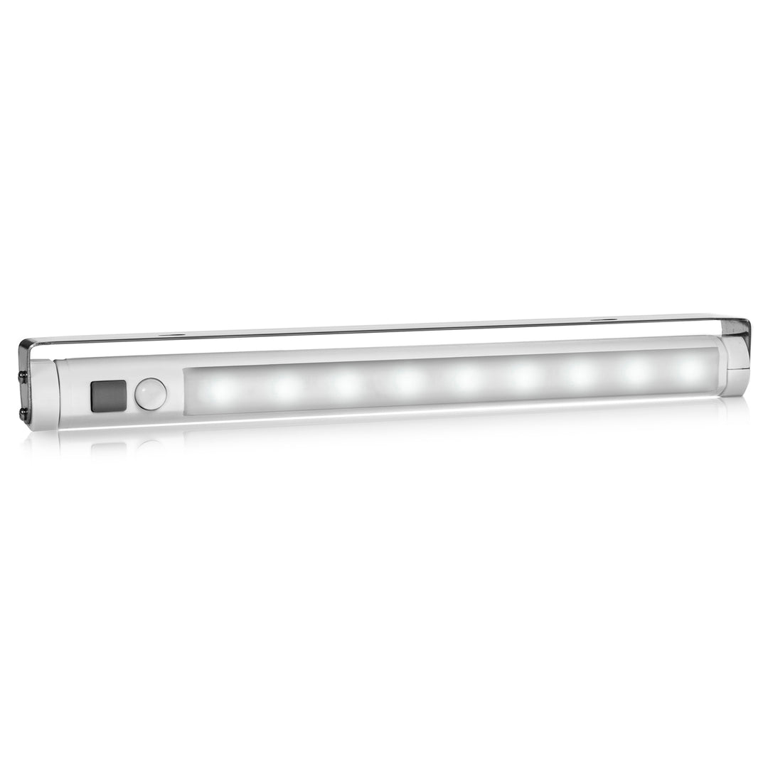 2x lampă LED de bucătărie Maclean, pentru montare sub dulap, 9 SMD, alimentată cu baterii, senzor PIR pentru pornire/oprire, MCE166 + 6x baterii R-06 R06 AA LR06 1,5 V VARTA Longlife Power