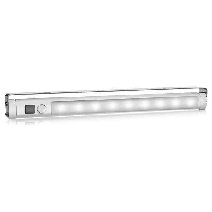 2x lampă LED de bucătărie Maclean, pentru montare sub dulap, 9 SMD, alimentată cu baterii, senzor PIR pentru pornire/oprire, MCE166 + 6x baterii R-06 R06 AA LR06 1,5 V VARTA Longlife Power
