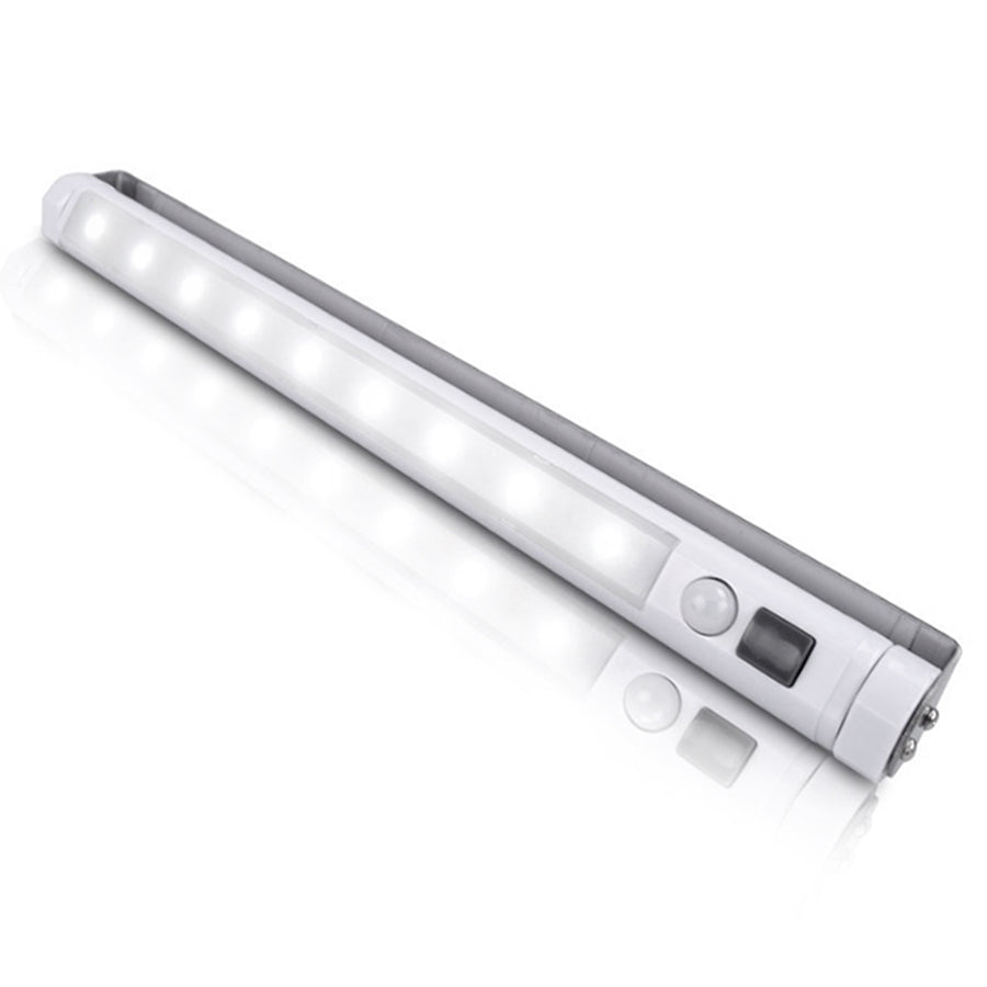 2x lampă LED de bucătărie Maclean, pentru montare sub dulap, 9 SMD, alimentată cu baterii, senzor PIR pentru pornire/oprire, MCE166 + 6x baterii R-06 R06 AA LR06 1,5 V VARTA Longlife Power