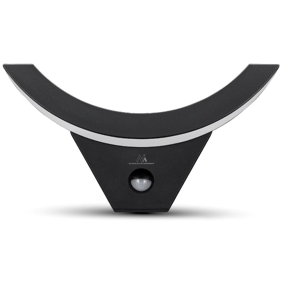 Lampă LED cu senzor de mișcare Maclean, senzor de mișcare cu infraroșu, culoare neagră, 10 W, IP54, 800 lm, MCE290 B, 2 bucăți