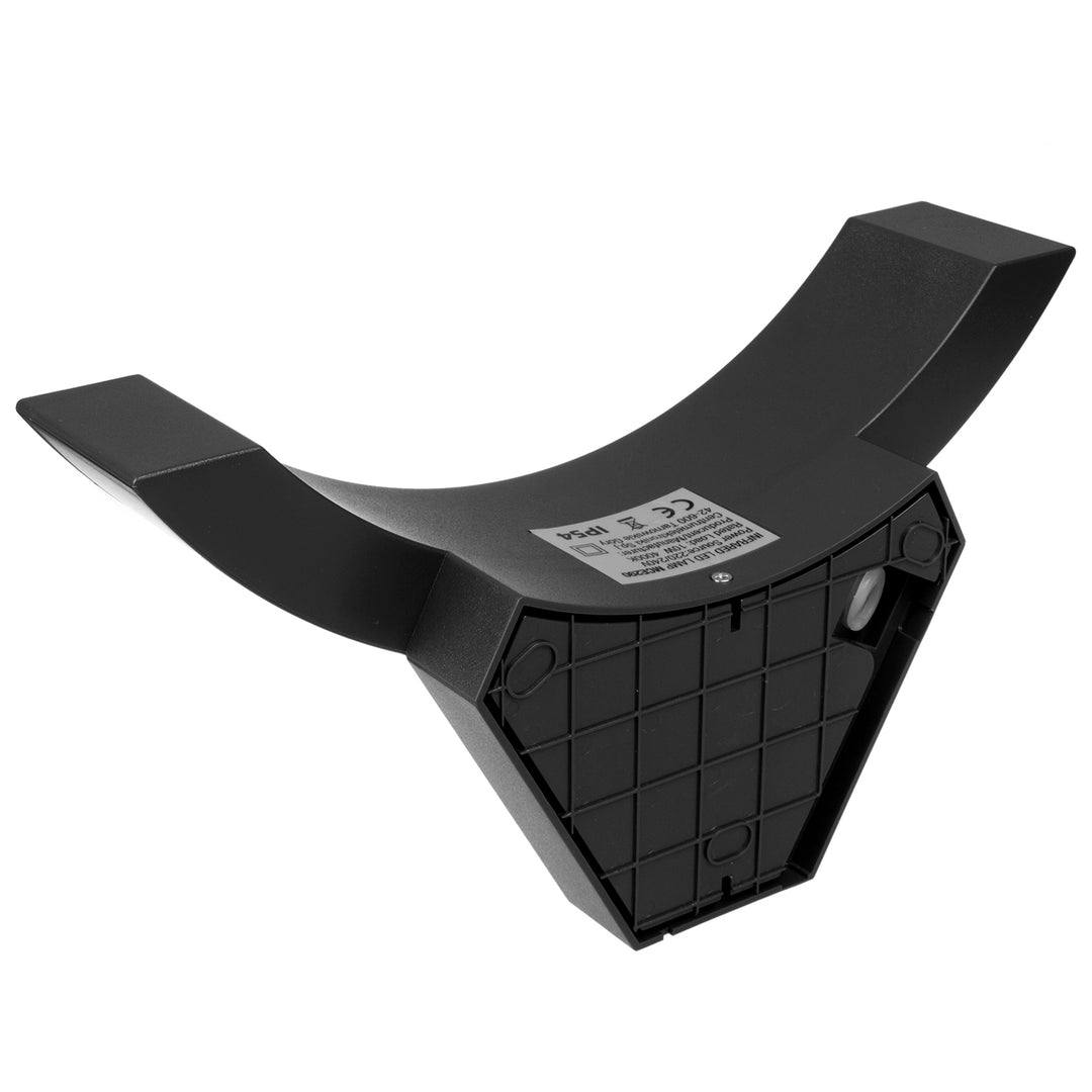 Lampă LED cu senzor de mișcare Maclean, senzor de mișcare cu infraroșu, culoare neagră, 10 W, IP54, 800 lm, MCE290 B, 4 bucăți