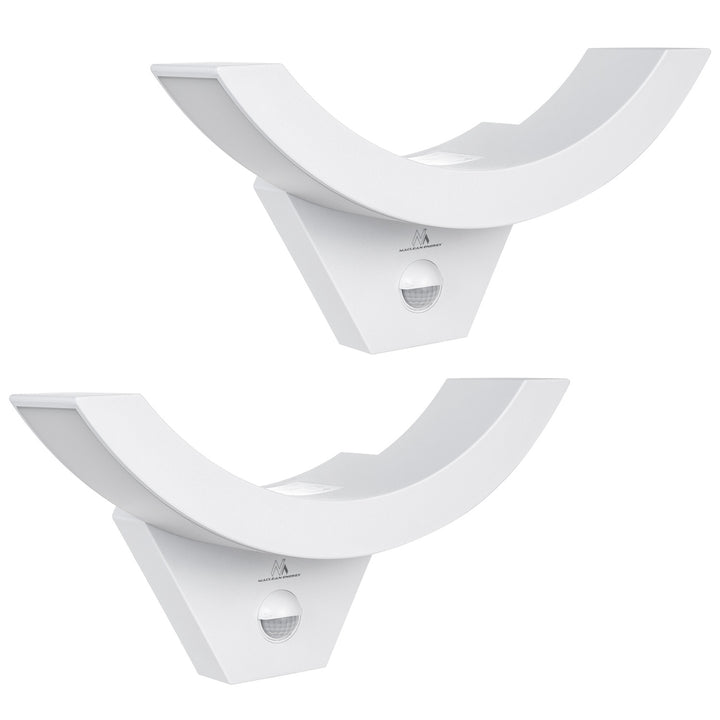 Lampă LED cu senzor de mișcare Maclean, senzor PIR, culoare albă, 10 W, IP54, 800 lm, MCE290 W, 2 bucăți