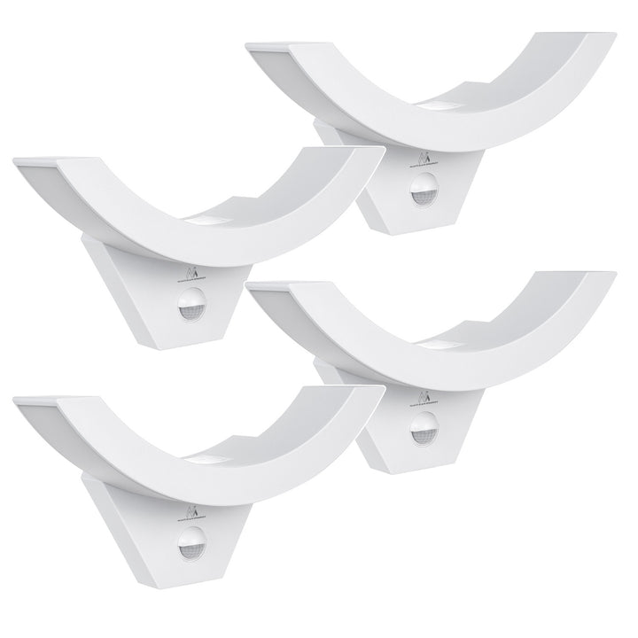 Lampă LED cu senzor de mișcare Maclean, senzor PIR, culoare albă, 10 W, IP54, 800 lm, MCE290 W, 4 bucăți