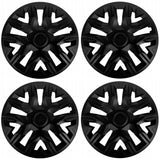 Capace universale pentru jante de 15'' NRM The Best, negre, set de 4 bucăți