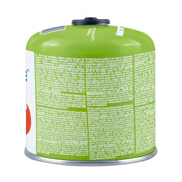10 cartușe de gaz GreenBlue de 500 g. Certificat: Pi 0437, conform cu EN417, butan-propan, interval de temperatură de la -10 °C la +40 °C, robinet filetat 7/16'' GB499