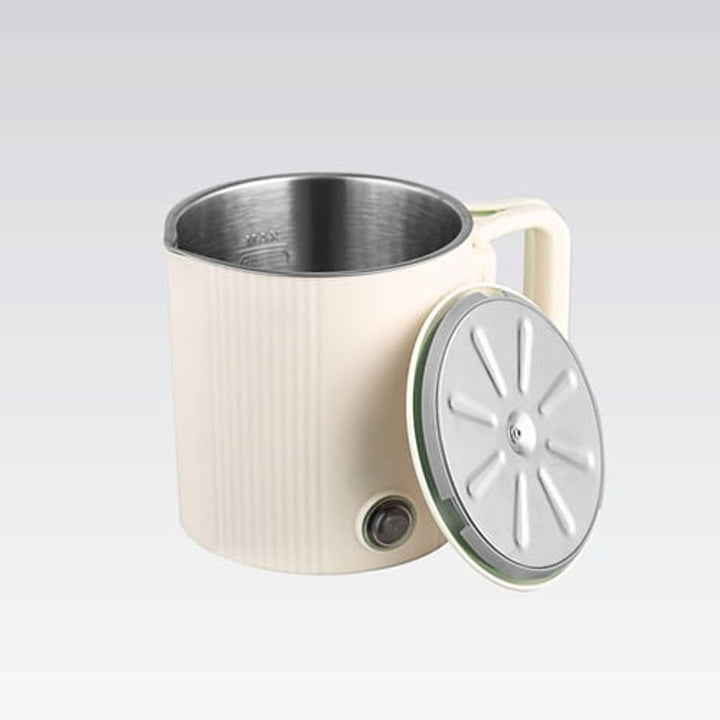 Ceainic electric / oală de călătorie Maestro, 2 în 1, capacitate 0,8 l, putere 600 W, mâner pliabil, comutator de tensiune 110 V/230 V, culoare bej, MR-009-BEIGE
