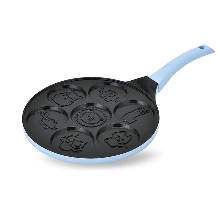 Tigaie pentru clătite Maestro, cu motive cu animale, diametru 26 cm, strat antiaderent, mâner din silicon, compatibilă cu orice tip de aragaz, MR-1222-C