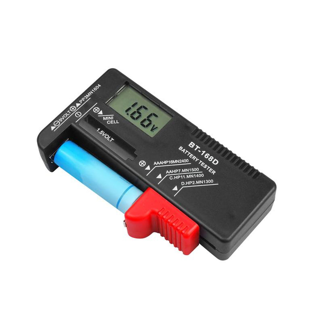 Tester digital pentru baterii și acumulatori Lamex, afișaj LCD, dimensiuni compacte, nu necesită o sursă de alimentare suplimentară