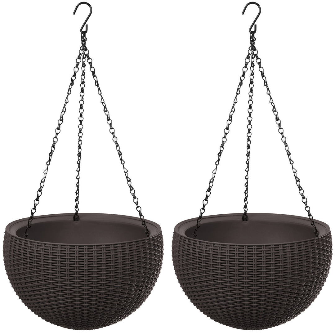 Ghiveci suspendat Keter Sphere Planter, culoare maro, 2 bucăți