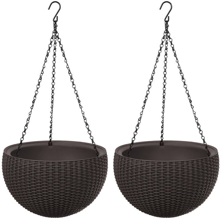Ghiveci suspendat Keter Sphere Planter, culoare maro, 2 bucăți