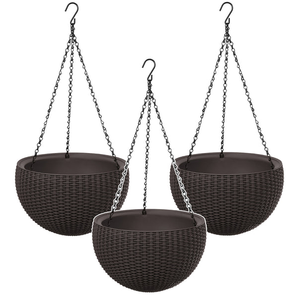Ghiveci suspendat Keter Sphere Planter, culoare maro, 3 bucăți