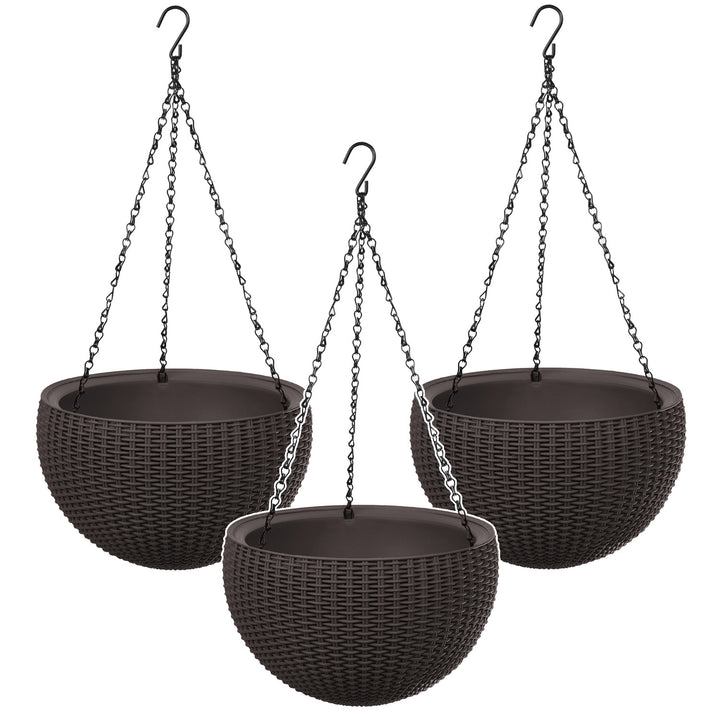 Ghiveci suspendat Keter Sphere Planter, culoare maro, 3 bucăți