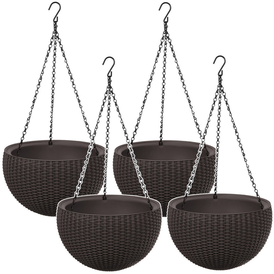 Ghiveci suspendat Keter Sphere Planter, culoare maro, 4 bucăți