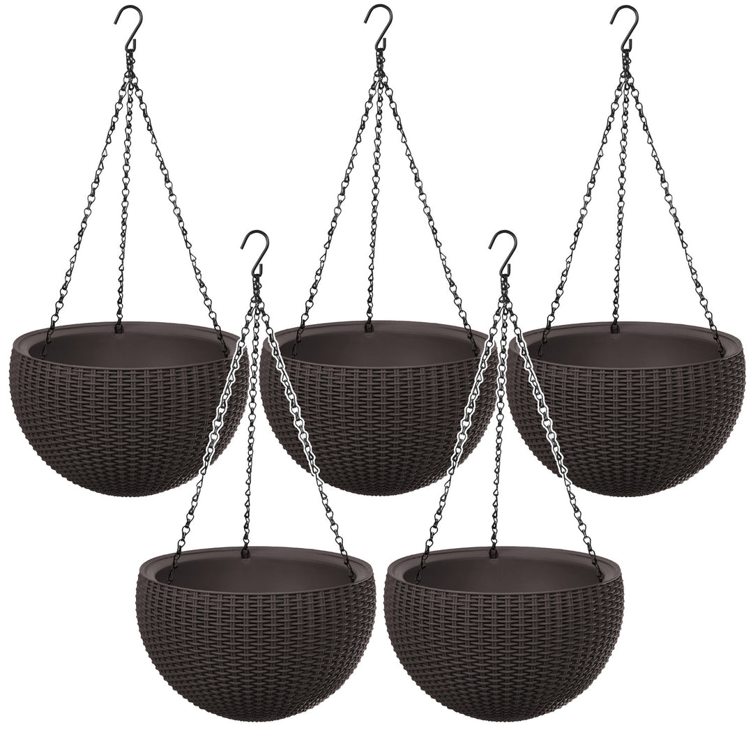 Ghiveci suspendat Keter Sphere Planter, culoare maro, 5 bucăți