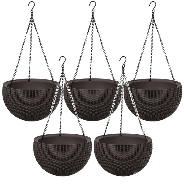 Ghiveci suspendat Keter Sphere Planter, culoare maro, 5 bucăți