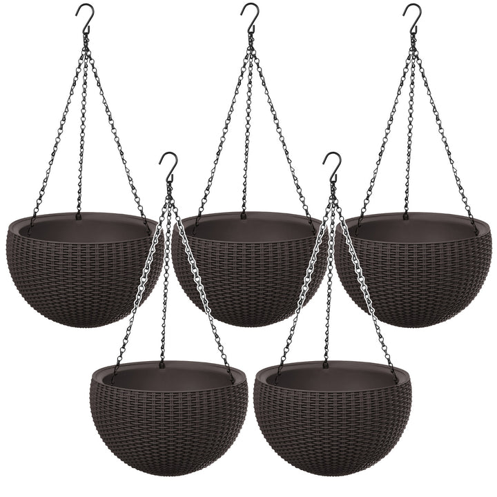 Ghiveci suspendat Keter Sphere Planter, culoare maro, 5 bucăți