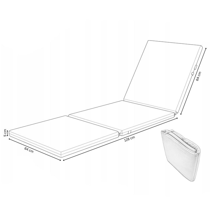 Pernă pentru șezlong Daytona, culoare gri, țesătură S-550 Melange, dimensiuni 192x64 cm, fixare cu curea elastică, impermeabilă, Melange S-23