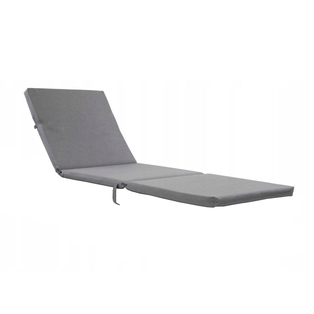 Pernă pentru șezlong Daytona, culoare gri, țesătură S-550 Melange, dimensiuni 192x64 cm, fixare cu curea elastică, impermeabilă, Melange S-23
