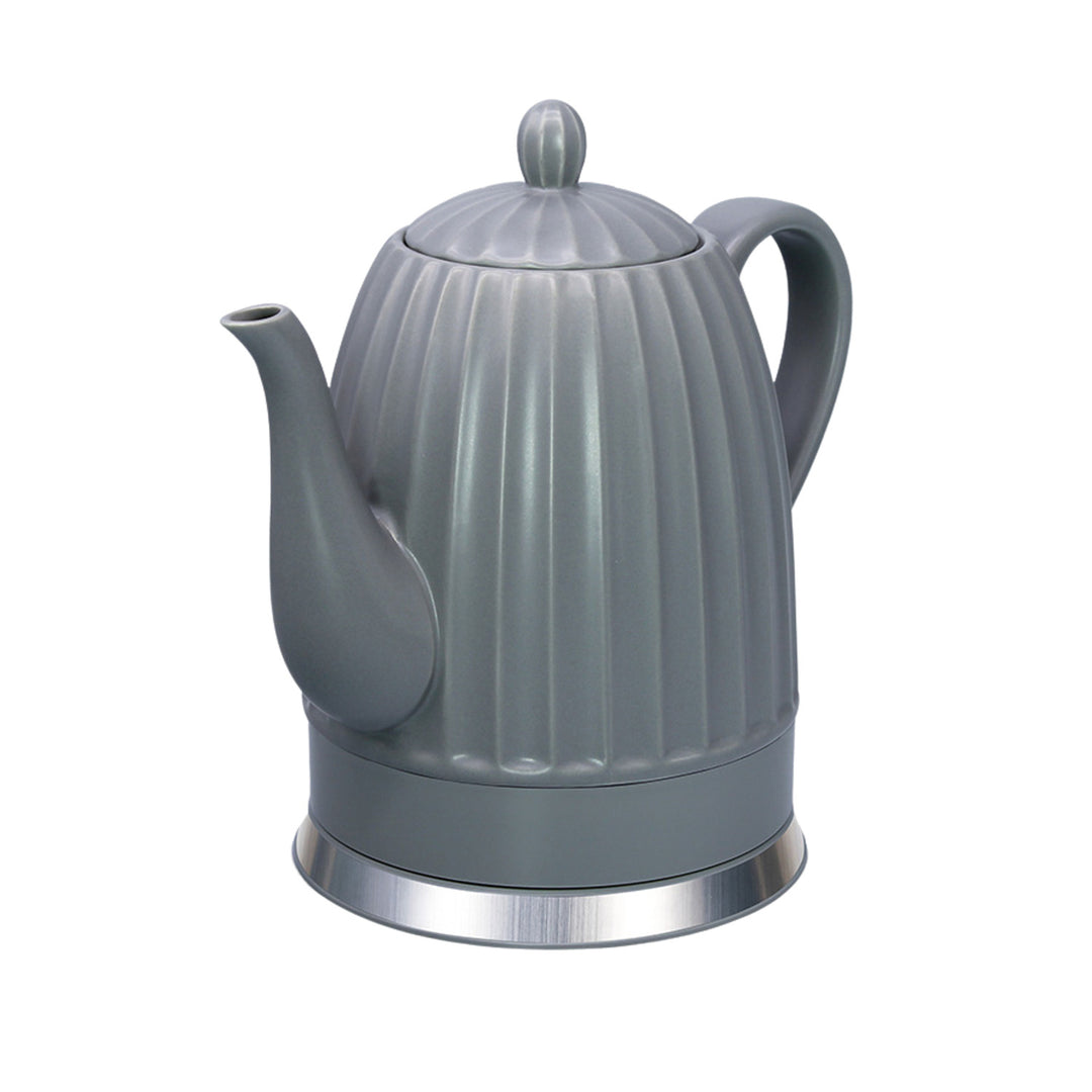 Ceainic electric din ceramică Maestro, culoare gri, putere 1500 W, capacitate 1,5 l, soclu rotativ, indicator de nivel al apei, cablu de alimentare de 65 cm, MR-077