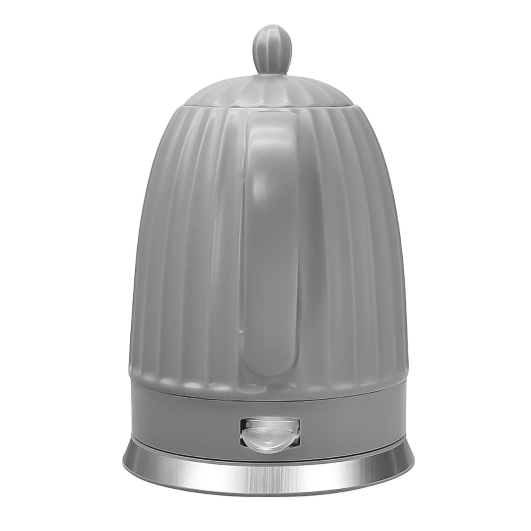 Ceainic electric din ceramică Maestro, culoare gri, putere 1500 W, capacitate 1,5 l, soclu rotativ, indicator de nivel al apei, cablu de alimentare de 65 cm, MR-077