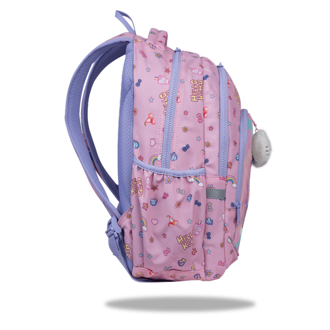 Rucsac școlar Hello Kitty Coolpack, dimensiune Primo Pro (16"), spate conturat și bretele căptușite, 2 compartimente principale și buzunar pentru laptop, fund întărit, F162025