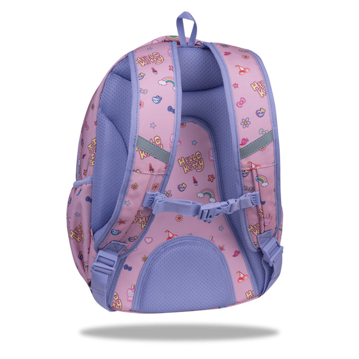 Rucsac școlar Hello Kitty Coolpack, dimensiune Primo Pro (16"), spate conturat și bretele căptușite, 2 compartimente principale și buzunar pentru laptop, fund întărit, F162025